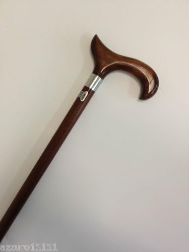 Gehstock Derbygriff In der Farbe Braun. Als Abschluss Hat Dieser Spazierstock Eine Gummikappe 3340 S
