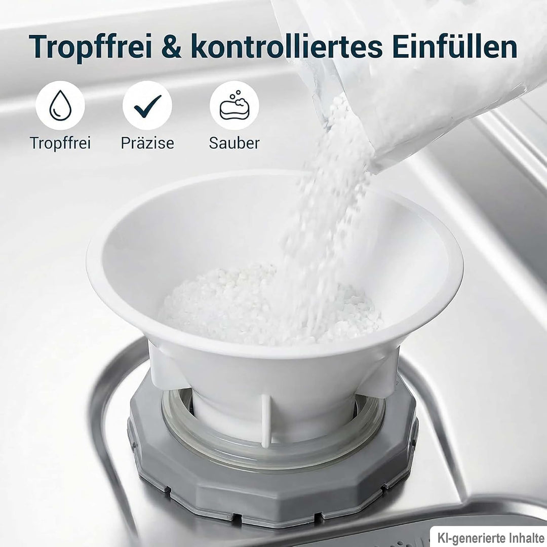 2er Set Geschirrspüler Salztrichter passend für Bosch Siemens Neff Constructa 00645000 – Einfüllhilf