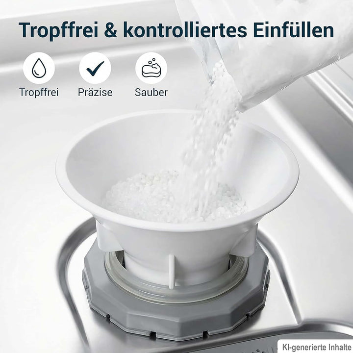 2er Set Geschirrspüler Salztrichter passend für Bosch Siemens Neff Constructa 00645000 – Einfüllhilf