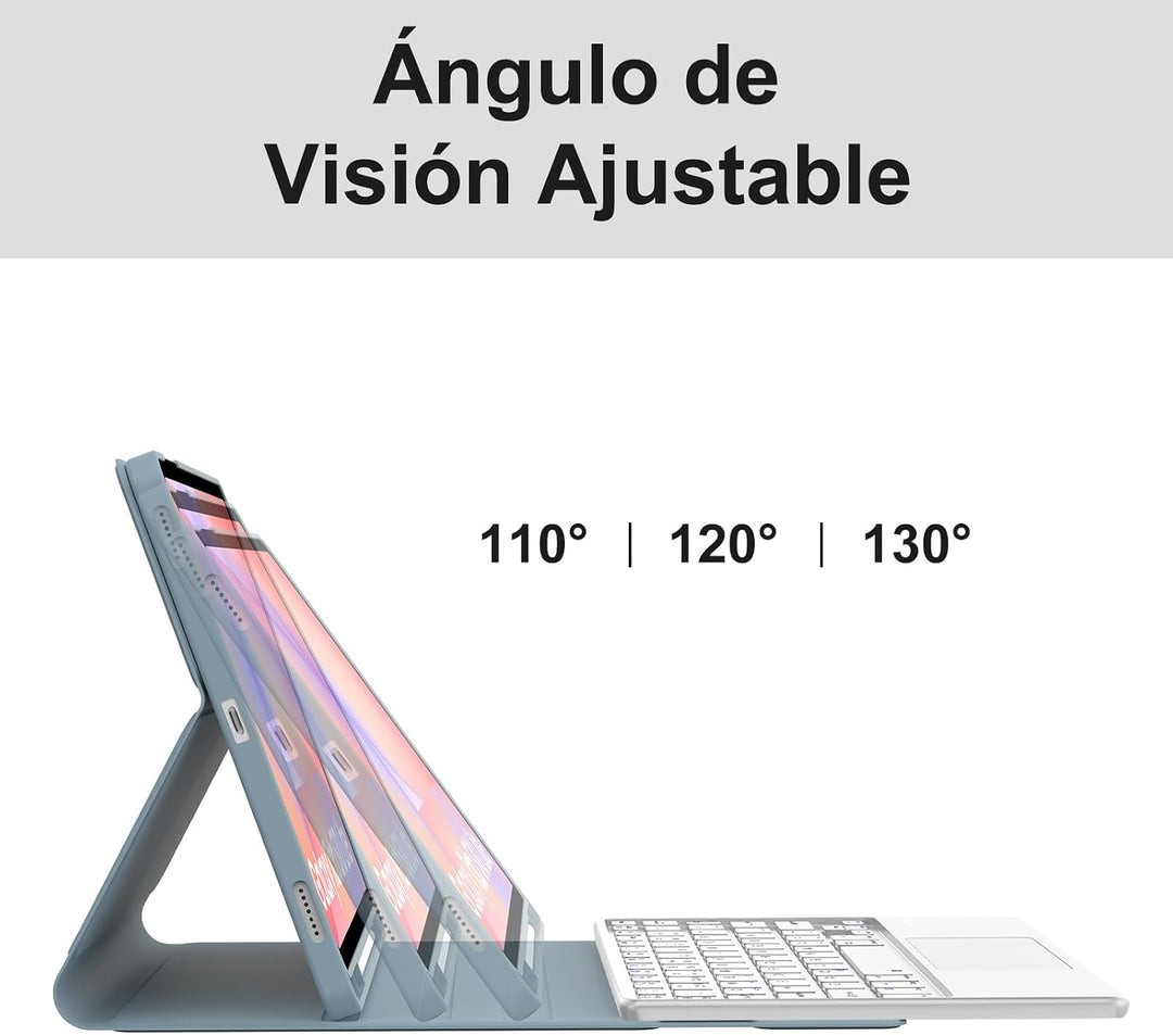 FOGARI Tastatur mit Touchpad für Samsung Tab S10 Lite/S10 FE / S9 FE 27,6 cm (10,9 Zoll), Schutzhüll