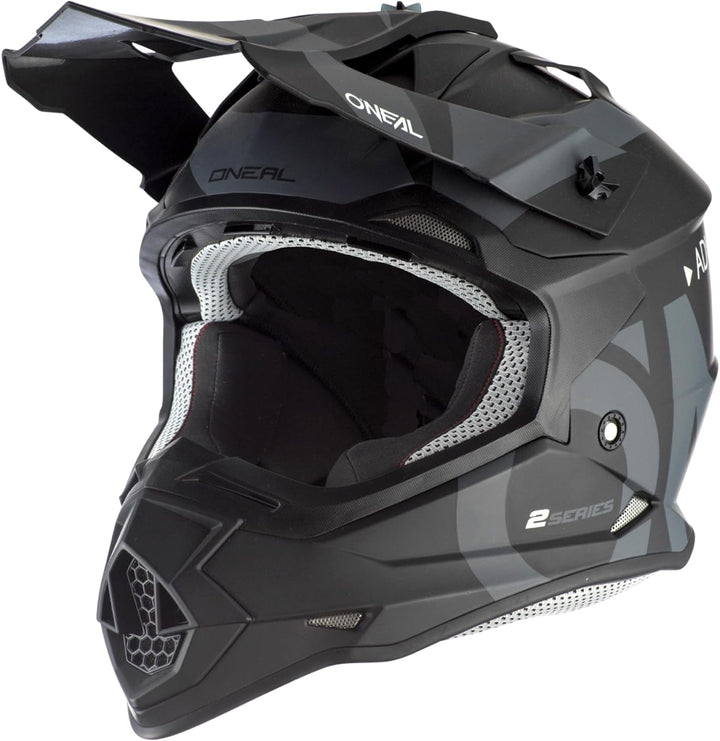 O'NEAL 2SRS Helm Slick Motocross Helm, MX Enduro Motorrad, Starke ABS-Schale, gepolstertes & waschba