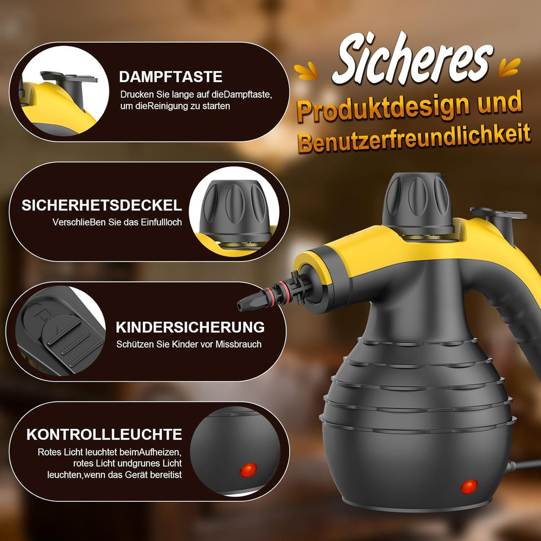 Dampfreiniger Handgerät, Hochdruck Dampfreiniger, Schnellaufheizung, Tragbarer Handdampfreiniger Für