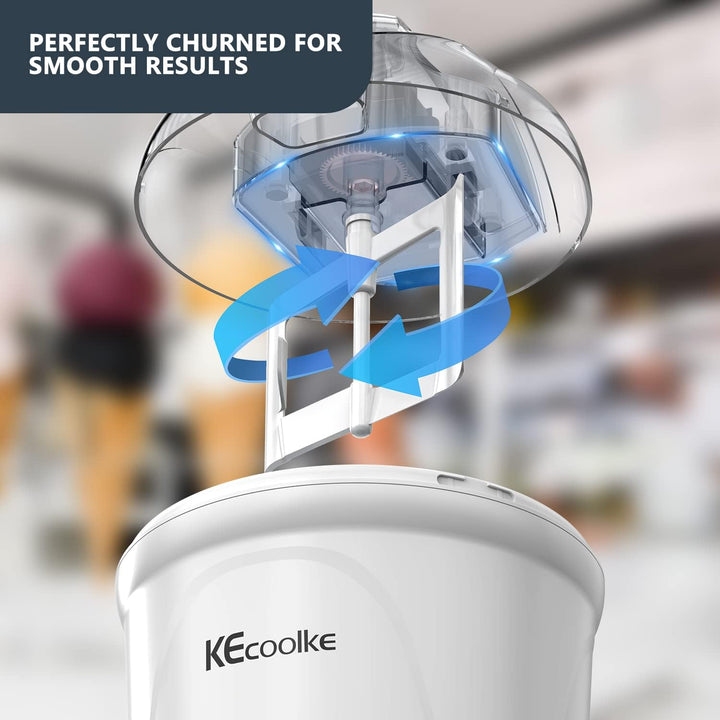 Speiseeisbereiter, Eismaschine, Elektrische Eismaschine Soft Serve Homemade KECOOLKE 1.5 L Frozen Yo