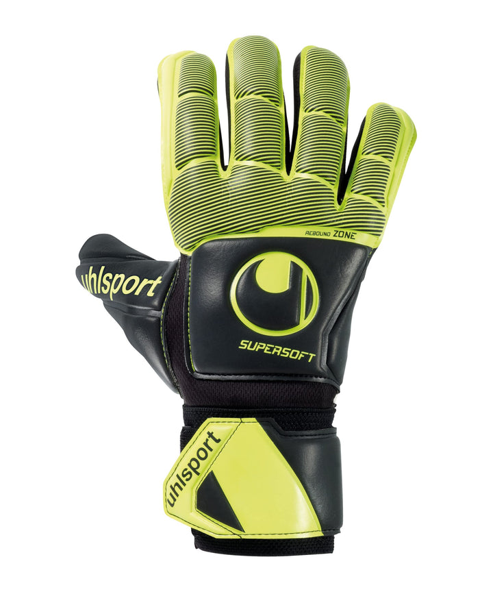uhlsport Supersoft Hn Flex Frame Torwarthandschuhe 8,5 EU Schwarz / Strohgelb, 8,5 EU Schwarz / Stro
