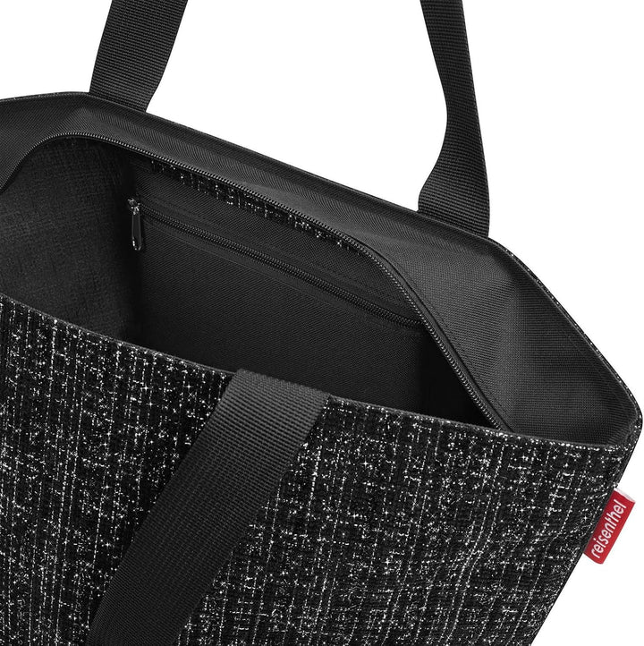 reisenthel shopper bouclé black – Geräumige Shopping Bag und edle Handtasche in einem – Aus wasserab