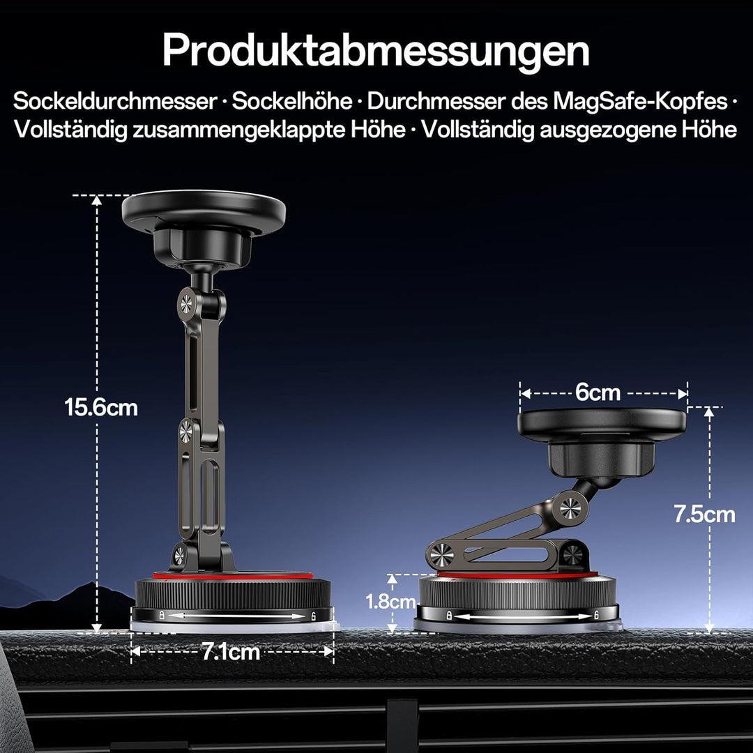 SYNCWIRE Magnetische Auto Handyhalterung für MagSafe [3-Achsen], Nano Klebegel + Starker Saugnapf fü
