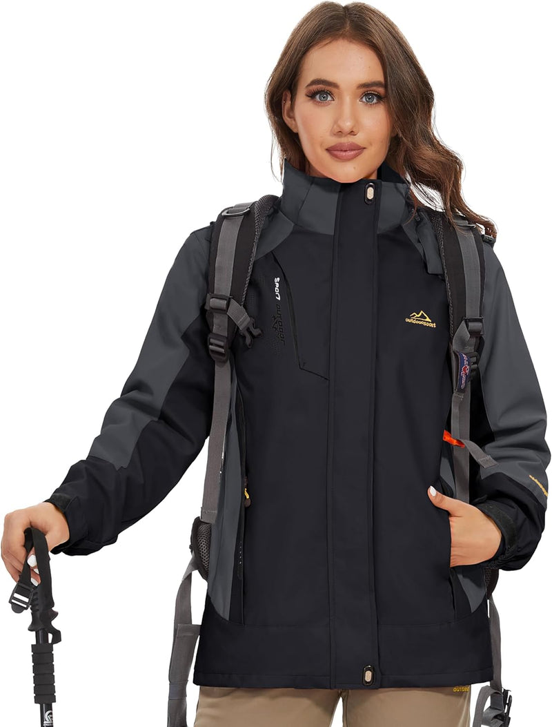 TACVASEN Damen 3 in 1 Skijacke Funktionsjacke Outdoor Warm Winter Übergangsjacke mit Fleecejacke Sch