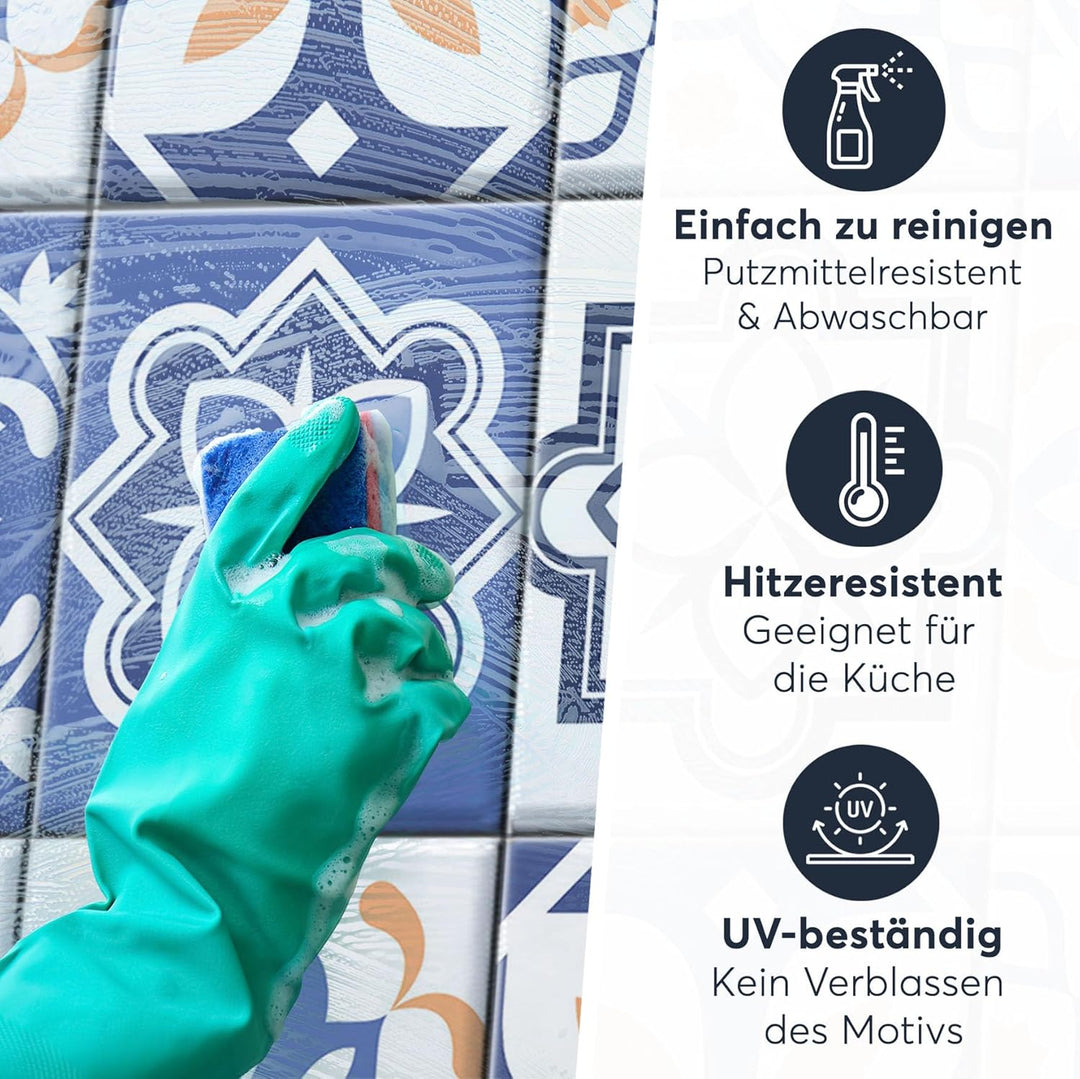 CREATISTO Klebefliesen Stickerfliesen Fliesenfolie - Hochwertige Sticker Aufkleber für Wandfliesen I