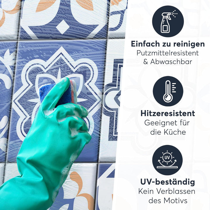 CREATISTO Klebefliesen Stickerfliesen Fliesenfolie - Aufkleber Folie für Fliesen I Klebefliesen Deko