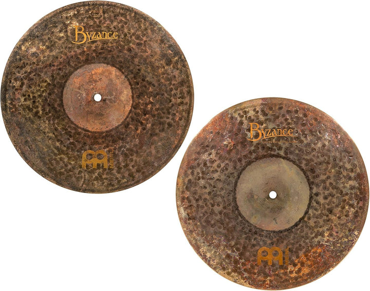 Meinl Cymbals Byzance Extra Dry Hihat Medium 14 Zoll (Video) Schlagzeug Becken (35,56cm) B20 Bronze,