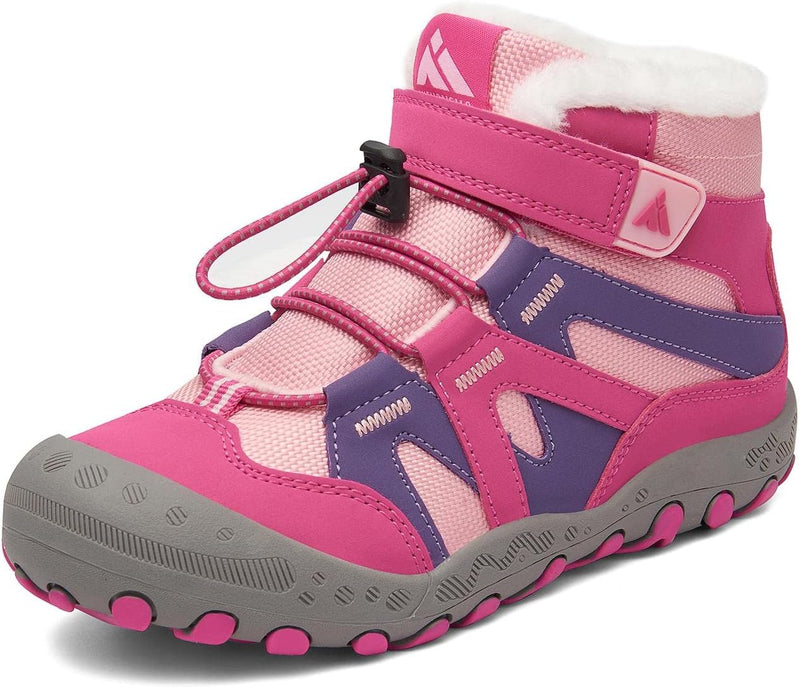 Mishansha Kinder Outdoor Winterschuhe Warm Gefüttert Winterstiefel, Gr.24-38 30 EU Fuchsia Pink, 30