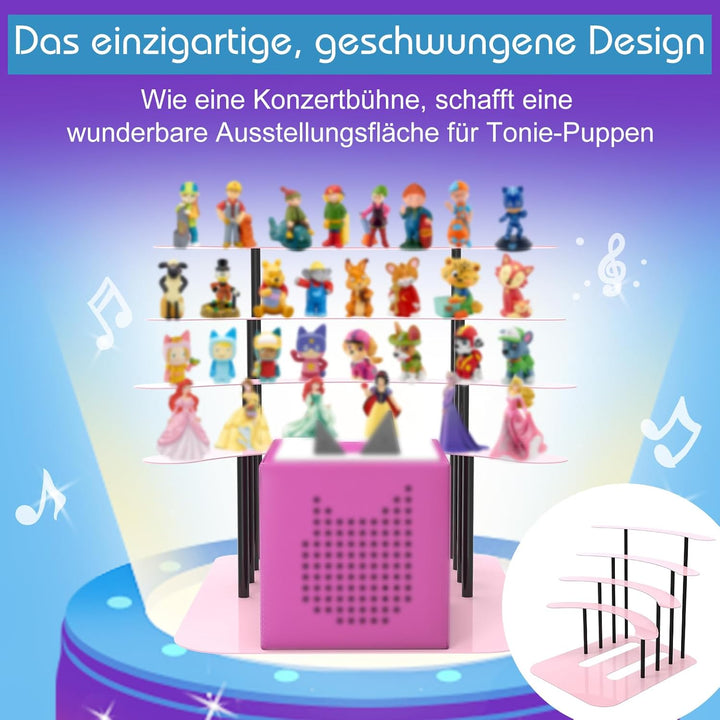 Regal für Tonie, Metall Display ständer für Toniebox，Aufbewahrungsregal für 30–40 Figuren , kinderzi