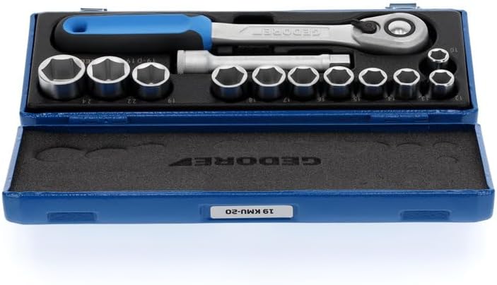 GEDORE 19 KMU-20 Steckschlüssel-Satz 12" 13-TLG 6-Kant 10-24 mm, teilig 13-teilig, 13-teilig