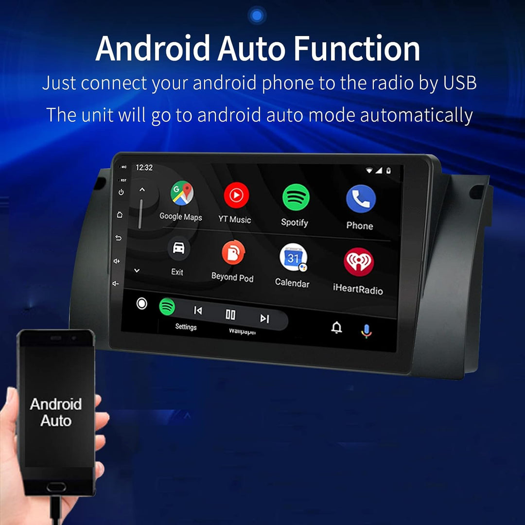 LEXXSON Android 10.1 Auto Radio Stereo 9 Zoll Kapazitiver Touchscreen für BMW E39 5 Serie 1996-2003