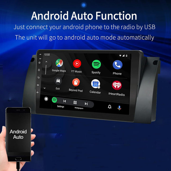 LEXXSON Android 10.1 Auto Radio Stereo 9 Zoll Kapazitiver Touchscreen für BMW E39 5 Serie 1996-2003