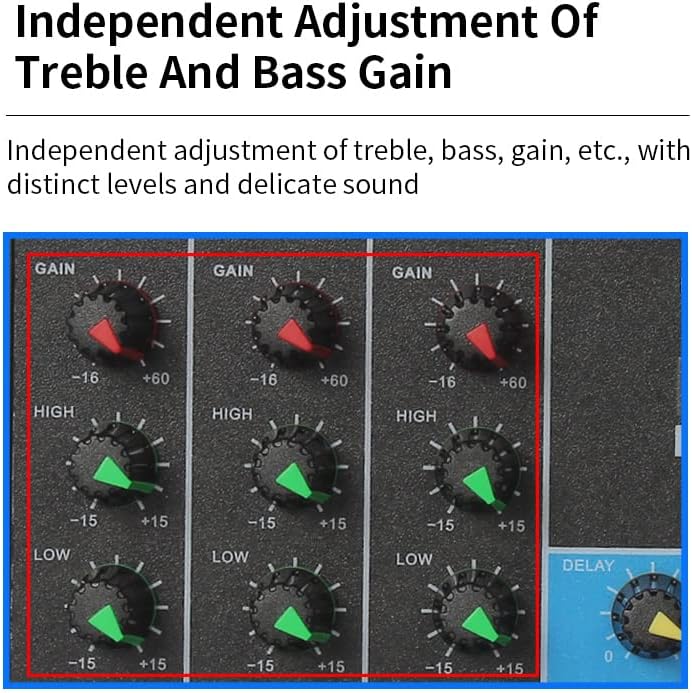 Iriisy Professioneller Mini-Audiomixer mit USB-Kanälen, kabellos, 48 V, Phantom-Stromversorgung für