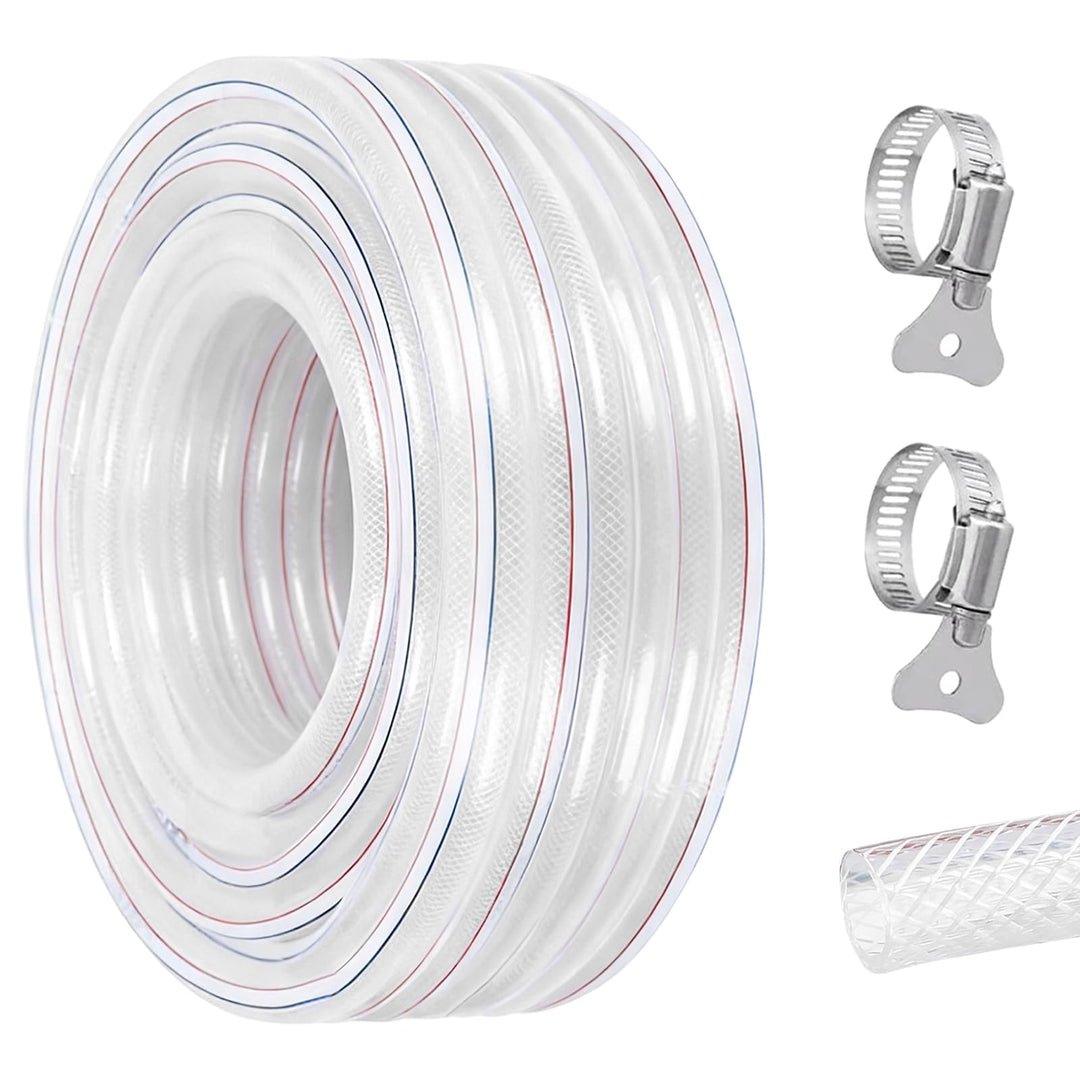 Trinkwasserschlauch, 25x33mm Gewebeschlauch PVC Schlauch mit Gewebe, Wasserschlauch mit Schlauchsche