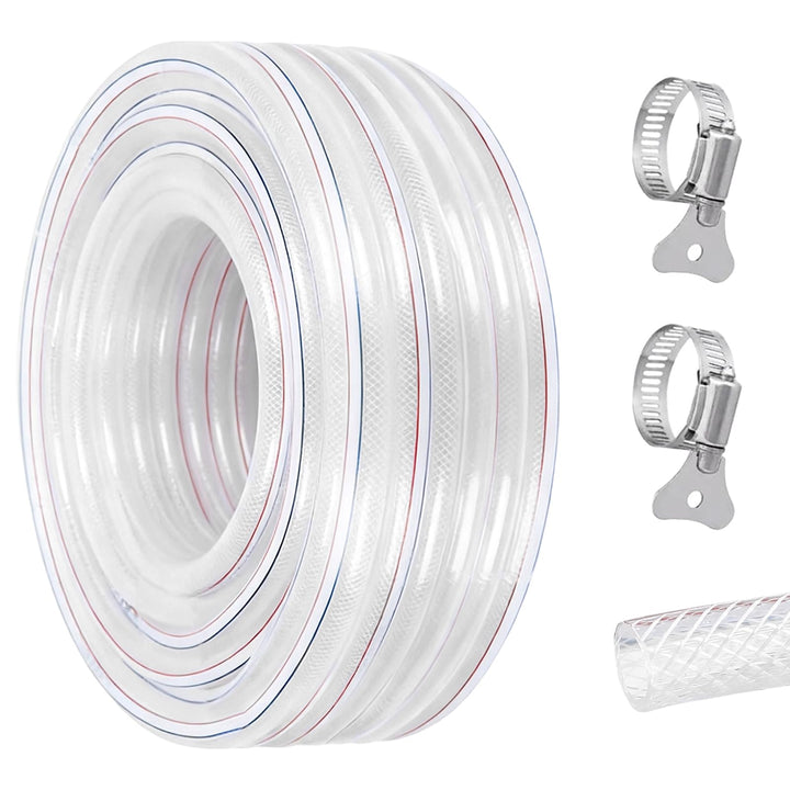 Trinkwasserschlauch, 25x33mm Gewebeschlauch PVC Schlauch mit Gewebe, Wasserschlauch mit Schlauchsche