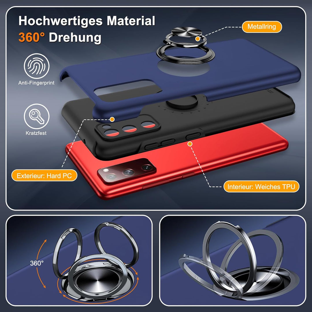Vaki Handyhülle für Samsung Galaxy S20 FE Hülle mit Schutzfolie, Schutzhülle Galaxy S20 FE Case mit