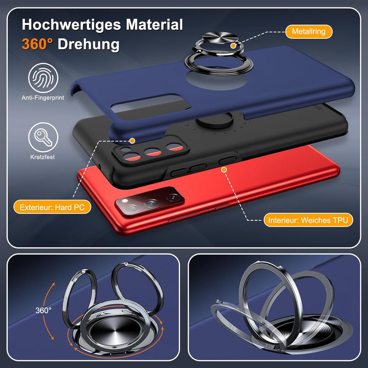 Vaki Handyhülle für Samsung Galaxy S20 FE Hülle mit Schutzfolie, Schutzhülle Galaxy S20 FE Case mit