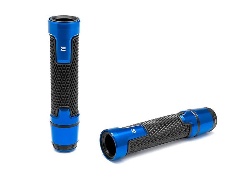 Motorrad Griffe & Stange Enden Für 22mm Stangen - Blau - Eloxiertes Aluminium