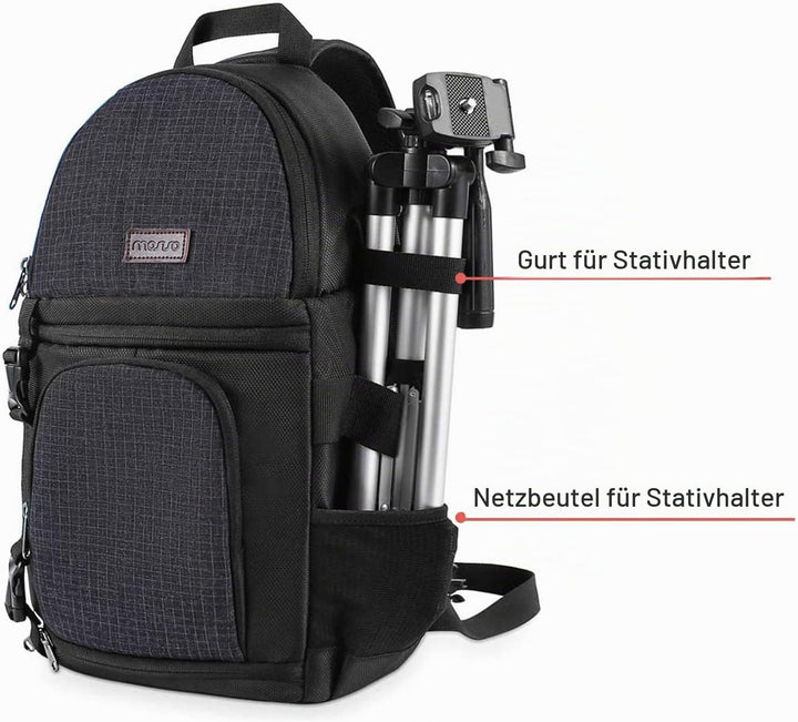MOSISO Kameratasche Brust, DSLR/SLR/Spiegellose Kamera Rucksack Tasche Stossfester Fotografie Rucksa