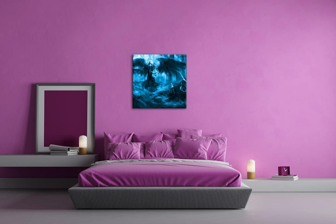 Engel des Todes im Kampf Format: 70x70 Effekt: Zeichnung als Leinwandbild, Motiv auf Echtholzrahmen,