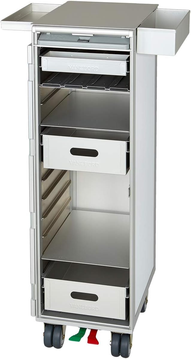 VanDeBord Ausstattungspaket Kaffeebar, Zubehör für Airline Trolleys, Kaffeebar-Möbel (Aluminium, Atl
