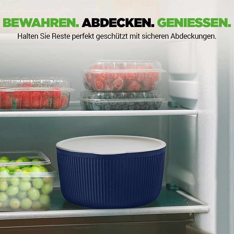 NutriChef Topfset 18 Teilig Keramik Blau mit Abnehmbaren Griffen Induktion Topf und Pfannenset Antih
