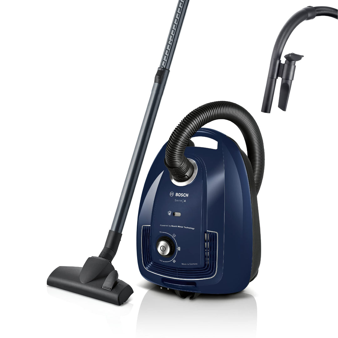 Bosch Staubsauger mit Beutel Serie 4 BGD38BU2, nachhaltig, Hygiene-Filter, 10 Jahre Motorgarantie, Z