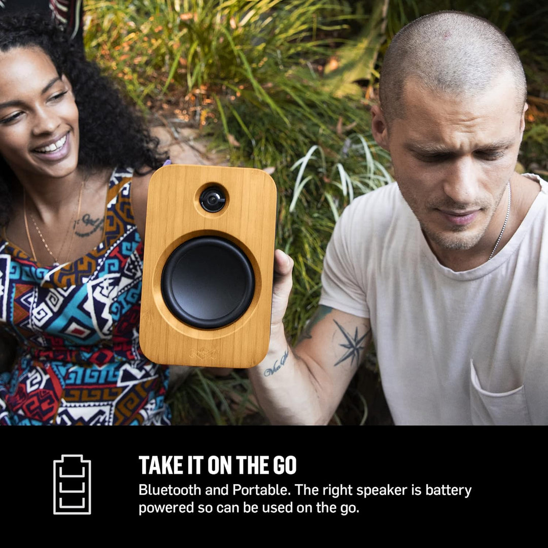 House of Marley Get Together Duo Bluetooth Lautsprecher Boxen Bambus - Nachhaltig hergestellte Regal