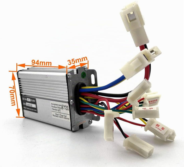36V 48V 1000W Controller Für gebürsteten DC-Motorroller-Controller mit 30A-Schmelzschutzschalter (36