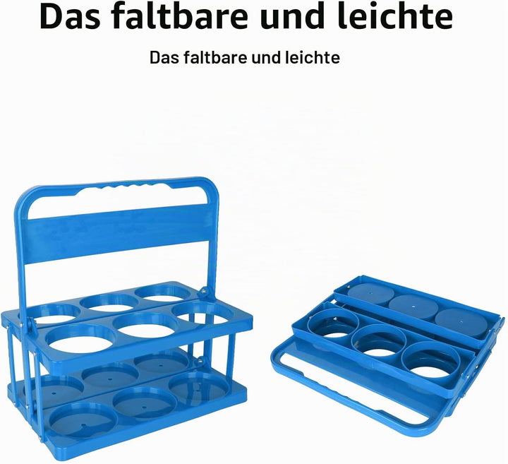 ASelected Milchflaschenhalter Faltbar Kunststoff Getränketräger 6 Löcher Wiederverwendbar Bierflasch
