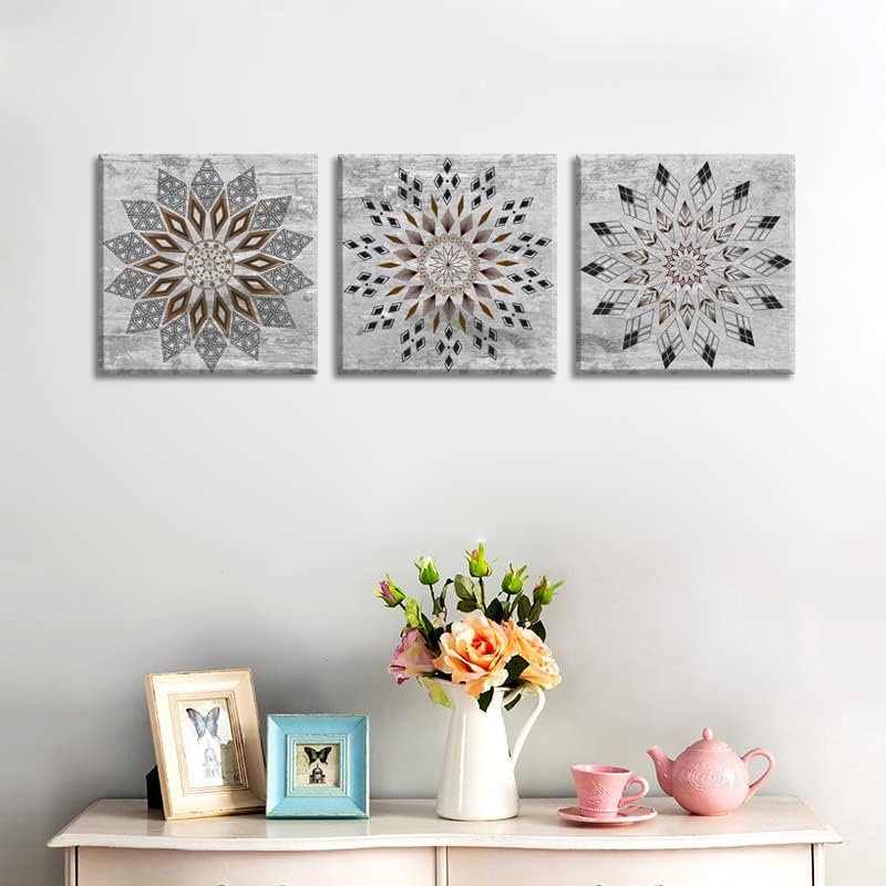Piy Painting Abstraktes Leinwandkunst, Schwarz-Weiss Kunstdrücke auf Leinwand, gerahmtes Moderne Wan