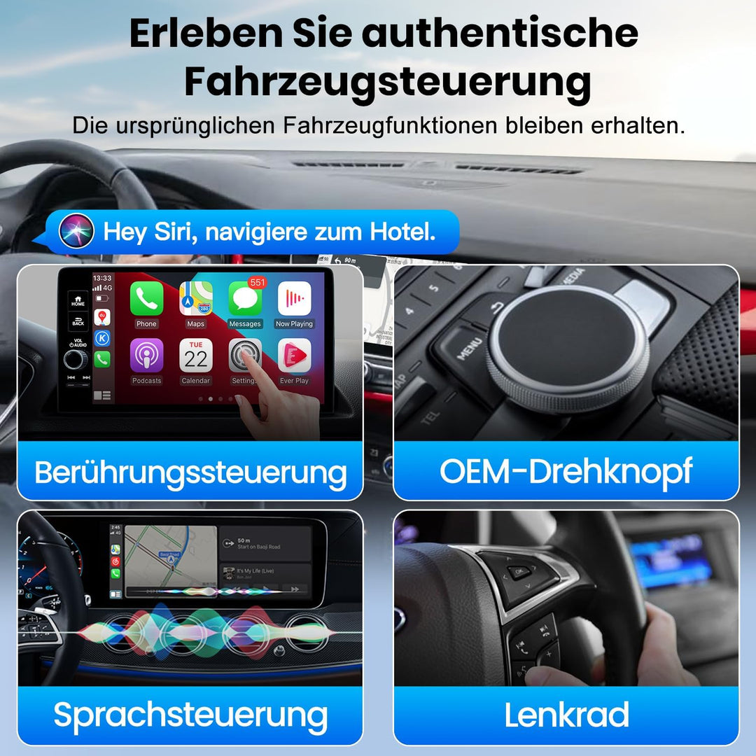MMB CP-Ultra 2026 kabelloser CarPlay Adapter, 2-in-1 für iPhone & Android Auto, Wi-Fi 6+Bluetooth 5.