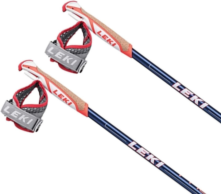 LEKI Pacemaker Nordic Walking Stock 100 Dark Blue Metalic/White/Neon Red, 100 Dark Blue Metalic/Whit