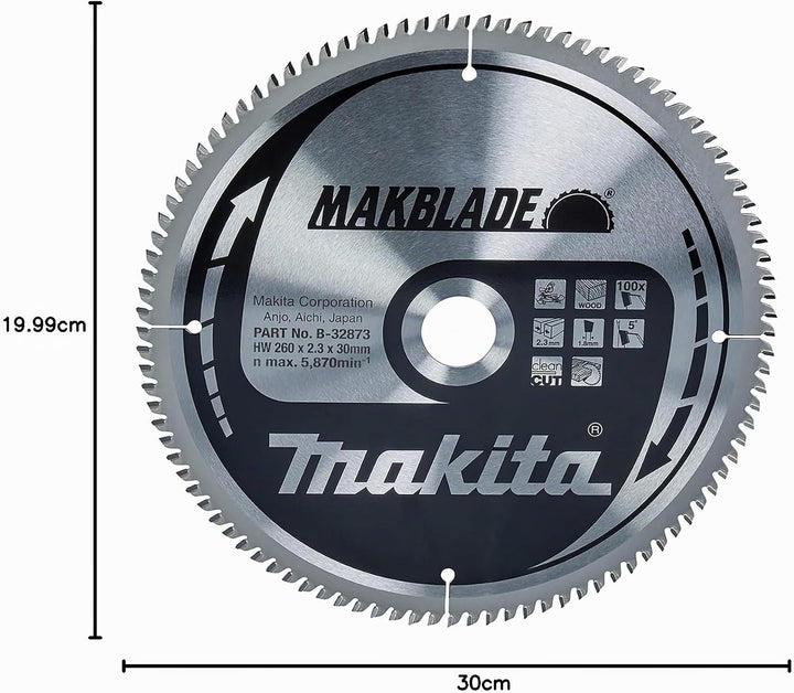 Makita Makblade Saegeblatt, 260 x 30 mm, 100Z, B-32873