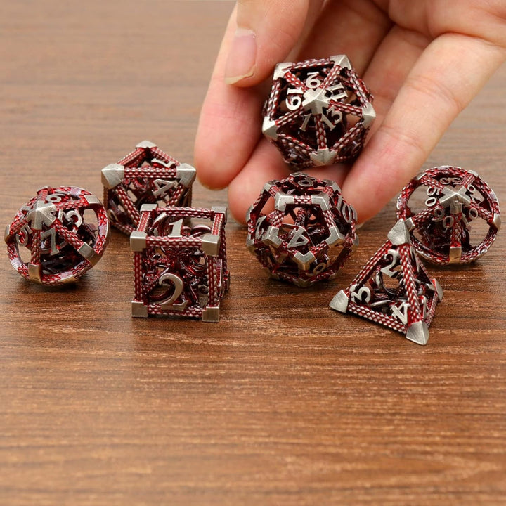 DND Würfelset Rollenspiel, Polyedrische Würfel Set D&amp;D Würfel Set Metall ZHOORQI 7 Stück Der Cthulhu