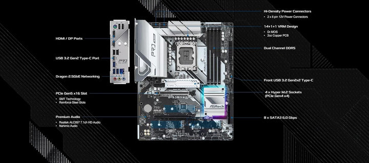 ASRock Z790 Pro RS Intel Z790 LGA 1700 ATX