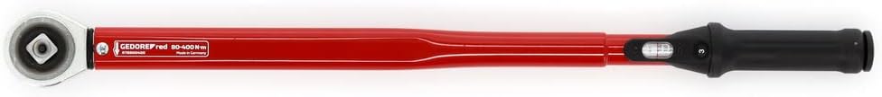 GEDORE red Drehmomentschlüssel für Links- und Rechtsgewinde, 3/4 Zoll, 80-400 Nm, Stahlrohr, Rot/Sch