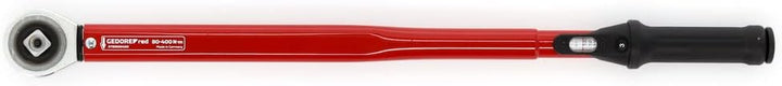GEDORE red Drehmomentschlüssel für Links- und Rechtsgewinde, 3/4 Zoll, 80-400 Nm, Stahlrohr, Rot/Sch