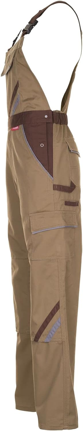 Planam Highline Herren Latzhose Khaki braun Zink Modell 2334 Grösse 70 khaki/braun/zink 70, khaki/br