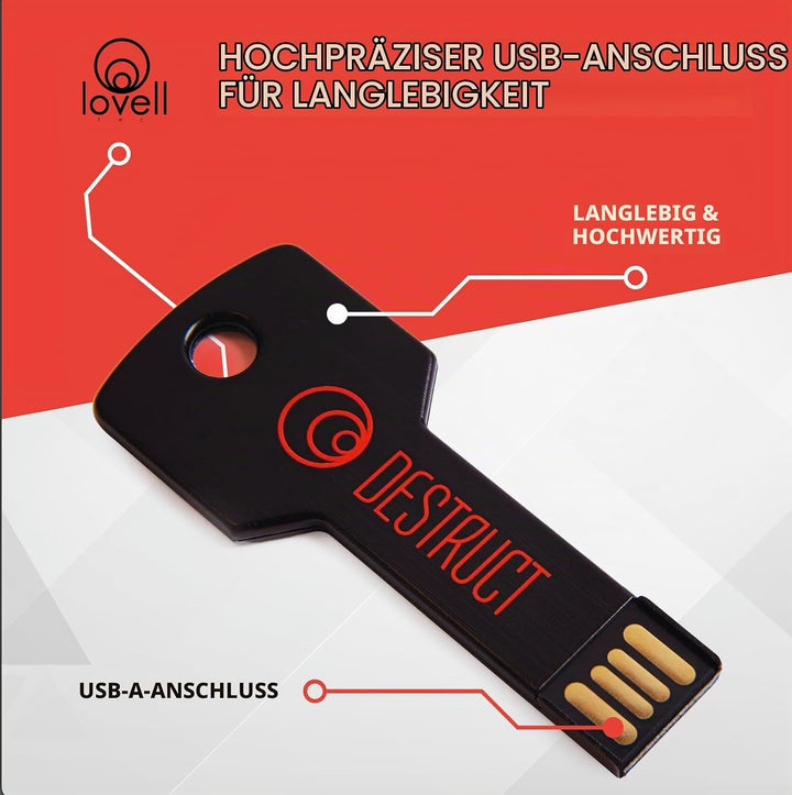 Destruct Lovell Pro Festplatten-Datenlöscher, permanentes Löschen von Computerdaten, HDD-Löschwerkze