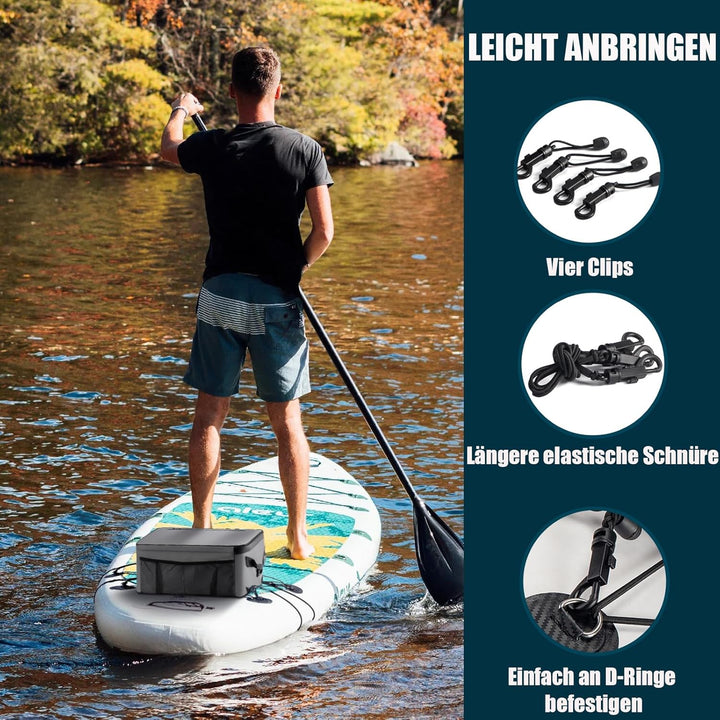 SUP Board Tasche, SUP Kühltasche mit 4 Taschen, SUP Getränkehalter für 30 Dosen, Tragetasche für Pad