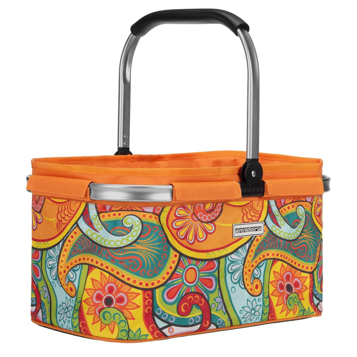 anndora Einkaufskorb PAISLEY 22 Liter - orange gemustert Paisley Orange
