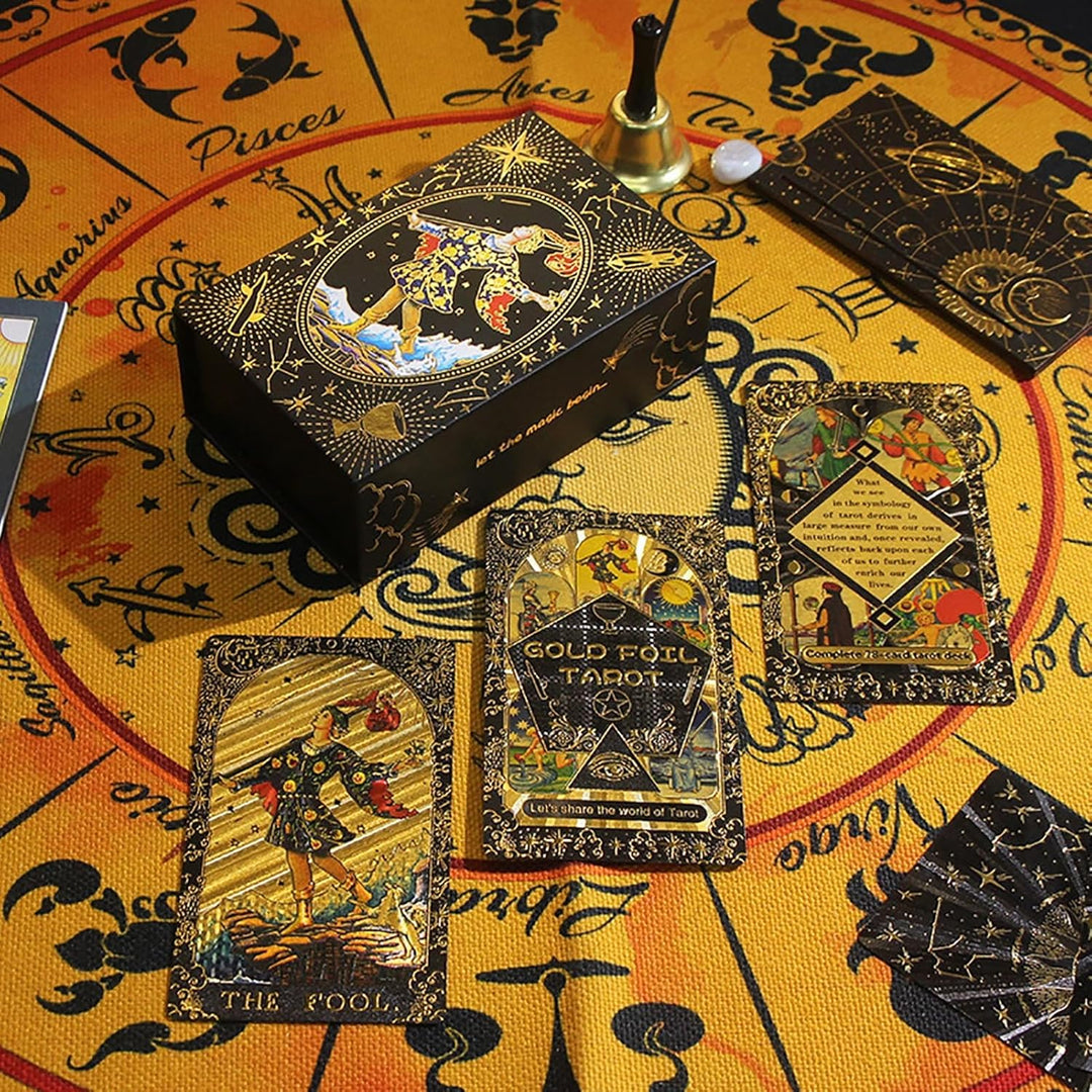 Tarotkarten - Tarot Karten für Anfänger - Wasserdichtes PVC-Material - Tarot Cards - mit Buch - Engl
