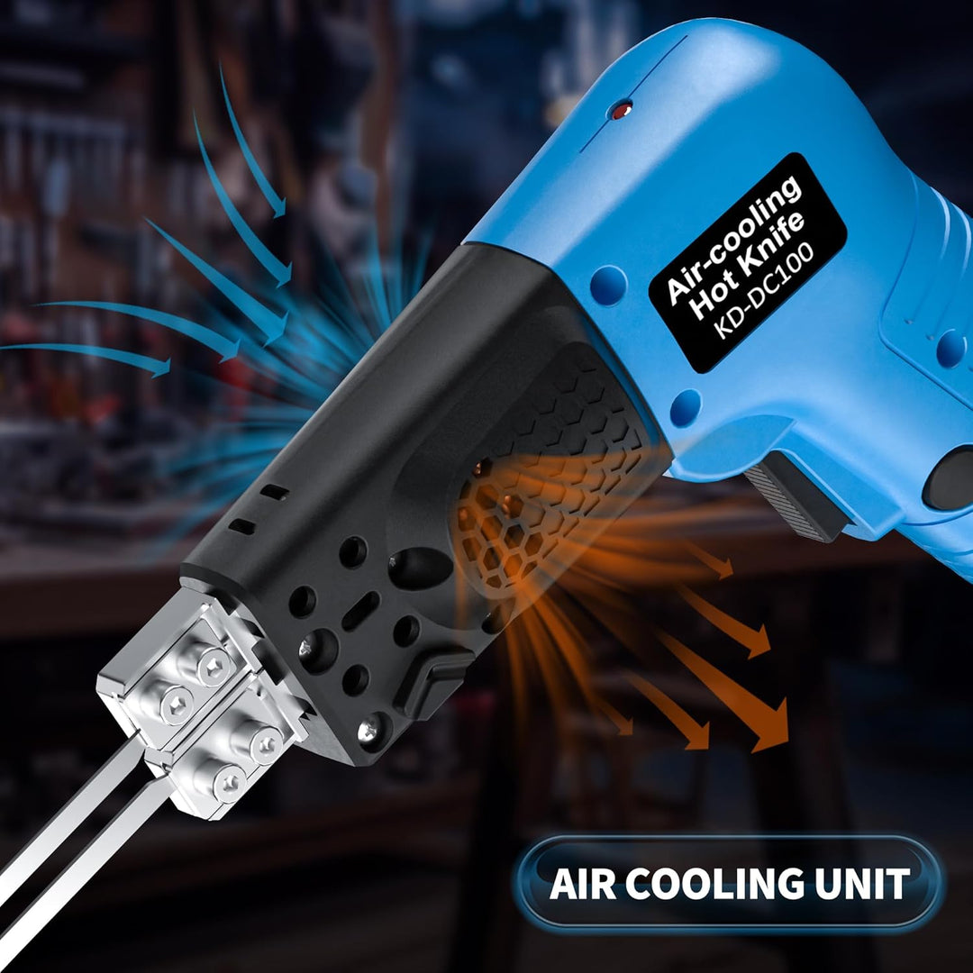 MINOVA Akku-Styrocutter Pro Elektrischer Heissschneider für Stoffe und Seile inklusive Messer und Zu