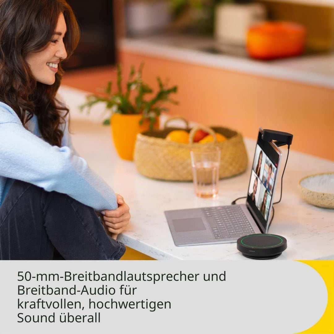 Jabra Speak2 40 tragbare Freisprechlösung, 4 Mikrofone mit Geräuschunterdrückung, 50 mm Breitband-La