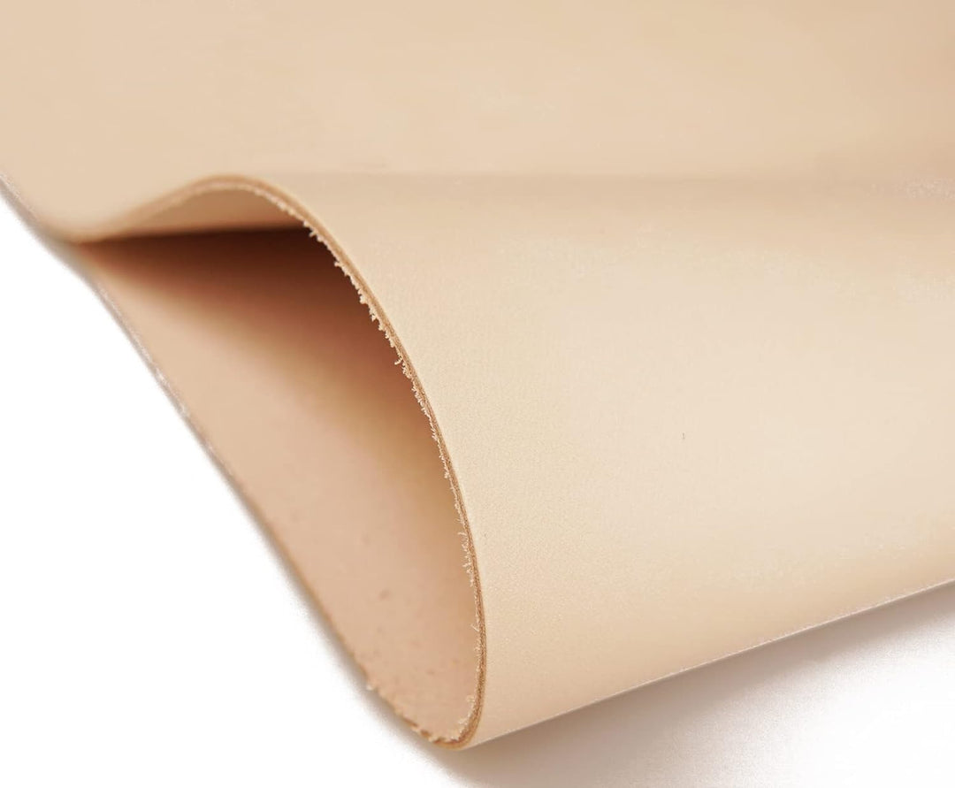 QMYBROW Lederblätter, Veg Tan Leder, natürliches pflanzlich gegerbtes Leder,Werkzeugleder zum Bastel