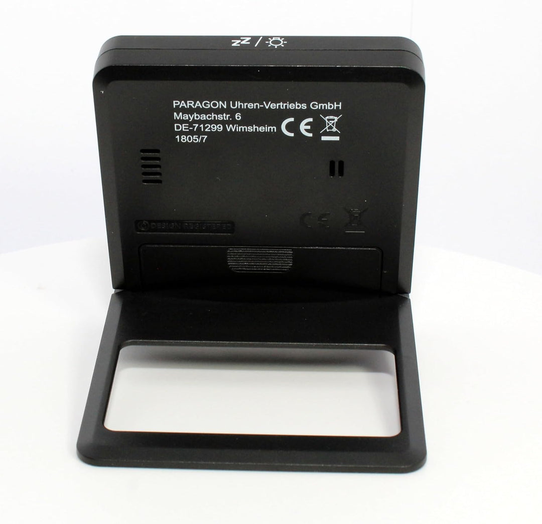 Atlanta Funkwecker Digital LCD Reisewecker Licht Snooze Temperatur - 1805/7 Schwarz